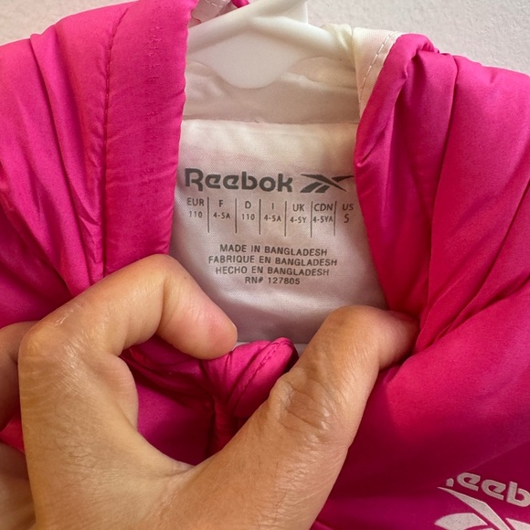 Reebok Kids Fuchsia Puffer Vest - Picture 3 of 6